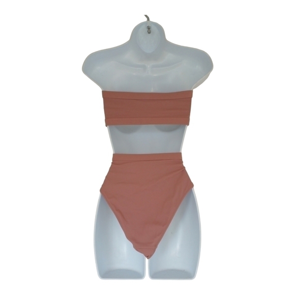 La Senza Strapless High Waist Pink Bikini Swimsuit NWT M - Picture 3 of 3